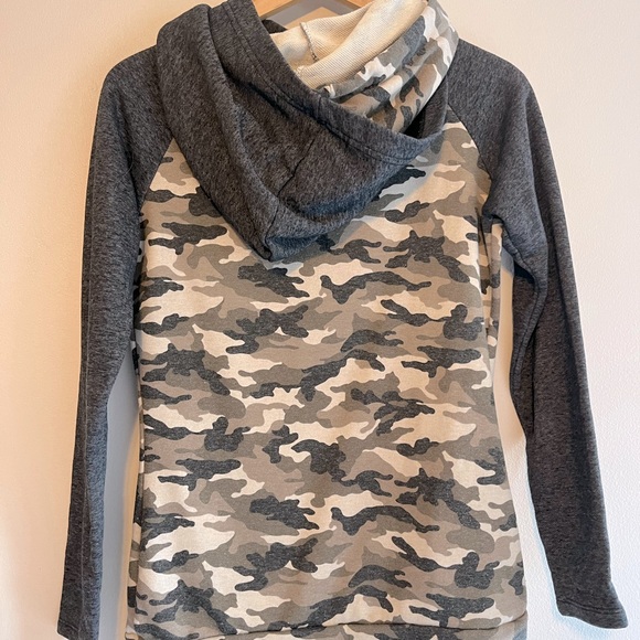 Women’s Camo Camouflage Hoodie Hooded Sweatshirt - Picture 2 of 7
